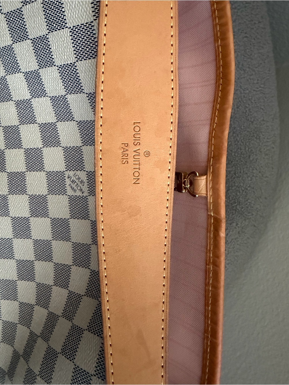 Louis Vuitton Damier Azur Shoulder Hobo with Pink Interior - Picture 3 of 11